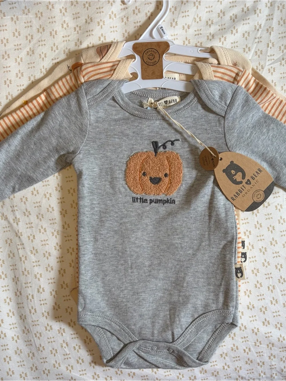 Rabbit + Bear 3 bodysuit set